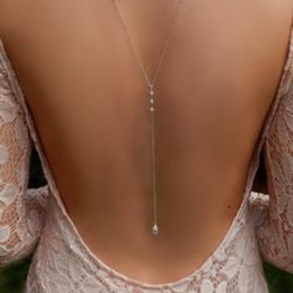 Sexy Cubic Zirconia Backdrop Necklace Prom/Wedding - Picture 5 of 6
